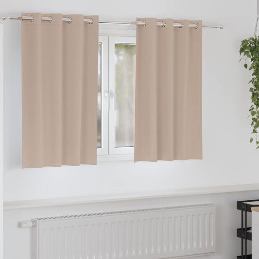 Cortinas opacas com cortinas Cinzento-acastanhado Poliéster