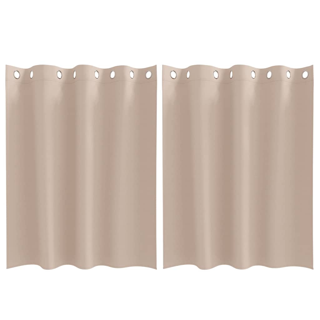 Cortinas opacas com cortinas Cinzento-acastanhado Poliéster