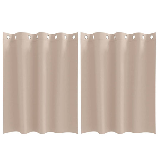 Cortinas opacas com cortinas Cinzento-acastanhado Poliéster