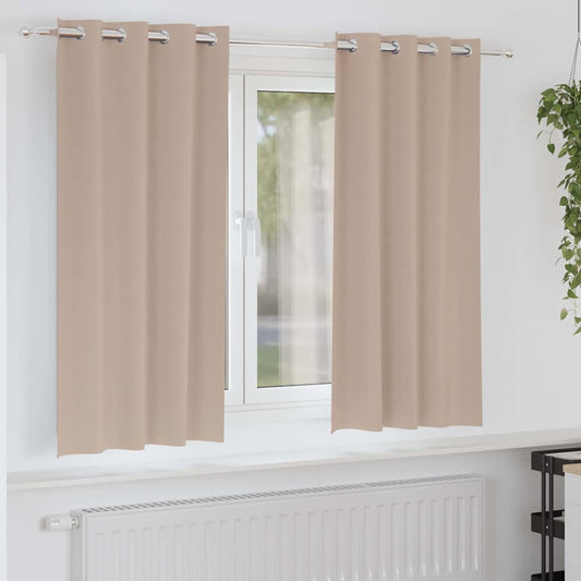 Cortinas opacas com cortinas Cinzento-acastanhado Poliéster