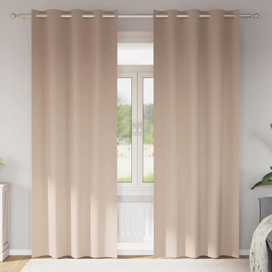 Cortinas opacas com cortinas Cinzento-acastanhado Poliéster