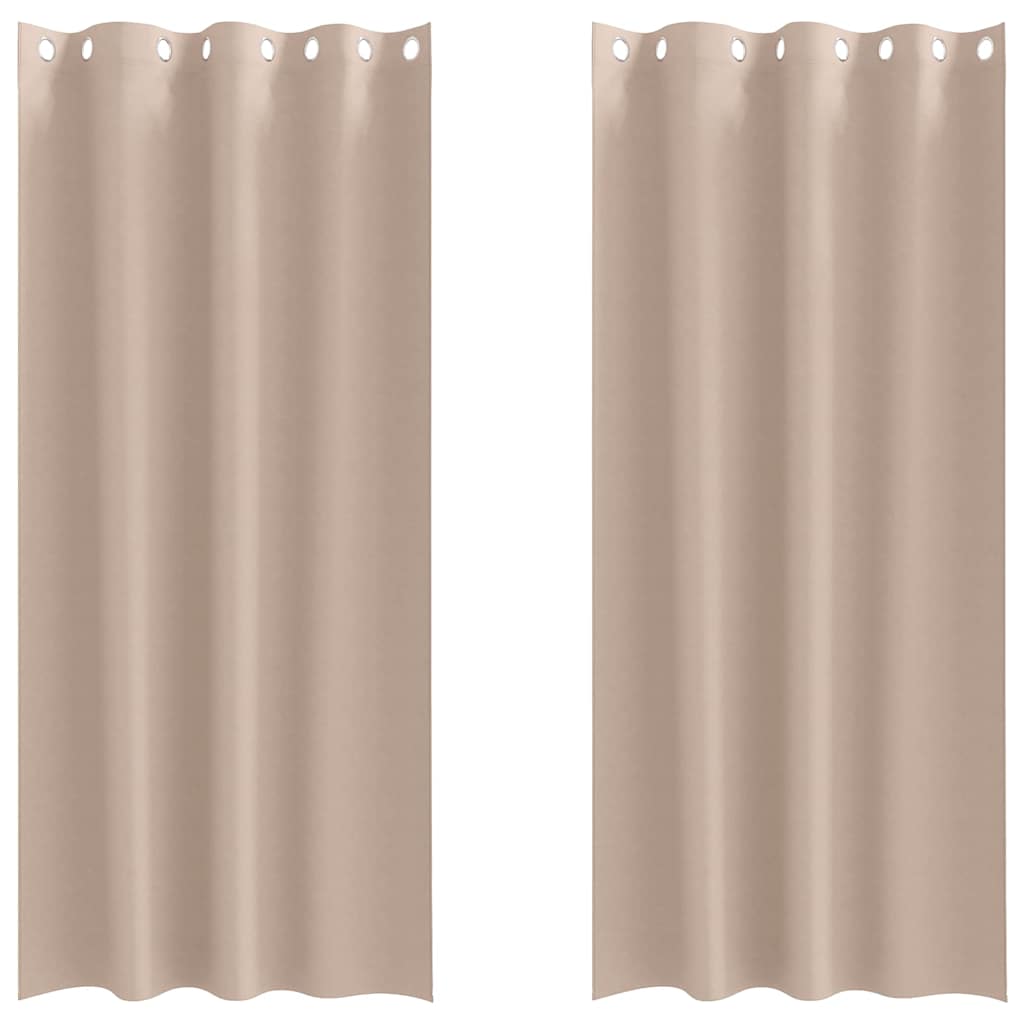Cortinas opacas com cortinas Cinzento-acastanhado Poliéster