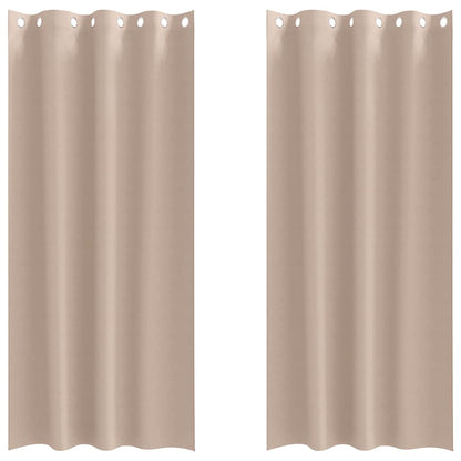 Cortinas opacas com cortinas Cinzento-acastanhado Poliéster