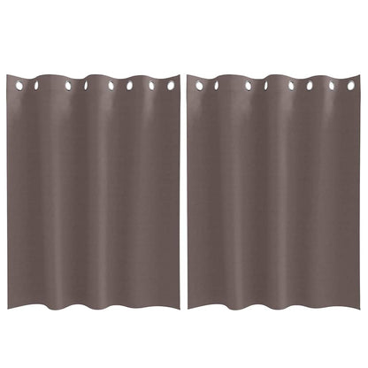 Cortinas opacas com cortinas Marrom Escuro Poliéster