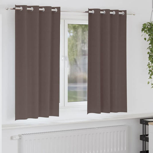 Cortinas opacas com cortinas Marrom Escuro Poliéster