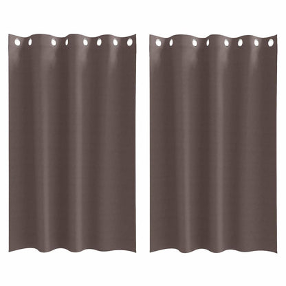 Cortinas opacas com cortinas Marrom Escuro Poliéster