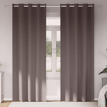 Cortinas opacas com cortinas Marrom Escuro Poliéster