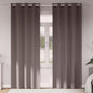 Cortinas opacas com cortinas Marrom Escuro Poliéster