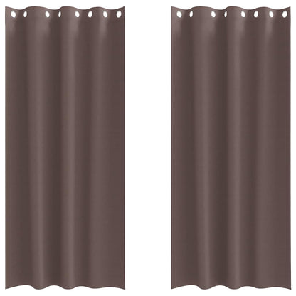 Cortinas opacas com cortinas Marrom Escuro Poliéster