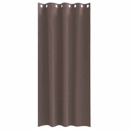 Cortinas opacas com cortinas Marrom Escuro Poliéster