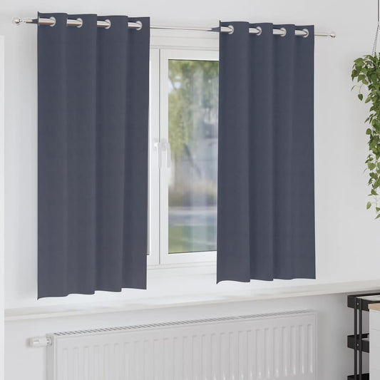 Cortinas opacas com cortinas Antracite Poliéster