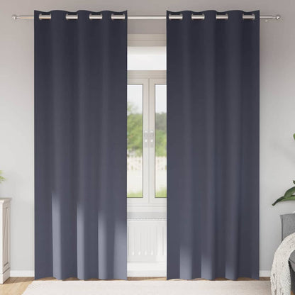 Cortinas opacas com cortinas Antracite Poliéster