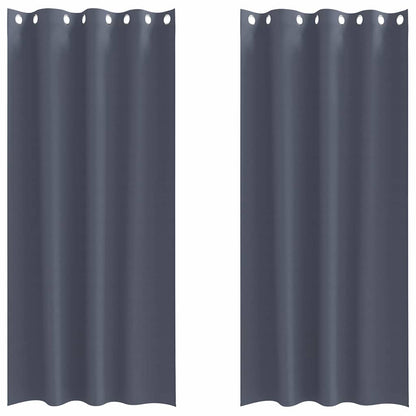 Cortinas opacas com cortinas Antracite Poliéster