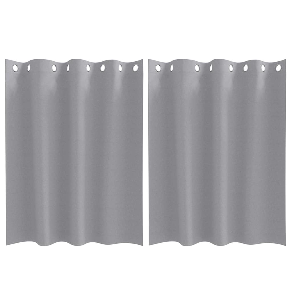 Cortinas opacas com cortinas Cinzento-claro Poliéster
