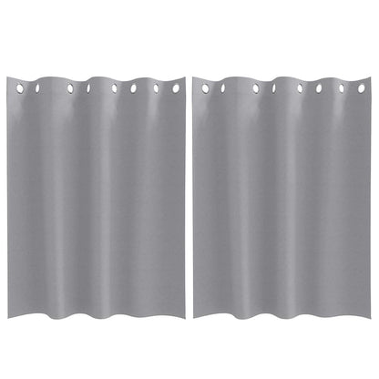 Cortinas opacas com cortinas Cinzento-claro Poliéster