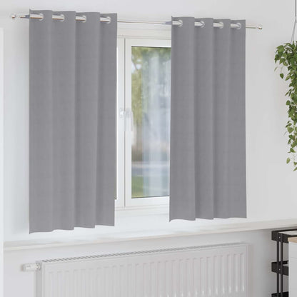 Cortinas opacas com cortinas Cinzento-claro Poliéster