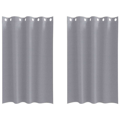 Cortinas opacas com cortinas Cinzento-claro Poliéster
