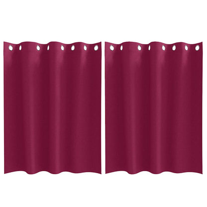 Cortinas opacas com cortinas Vinho Vermelho Poliéster