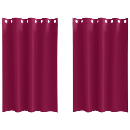 Cortinas opacas com cortinas Vinho Vermelho Poliéster