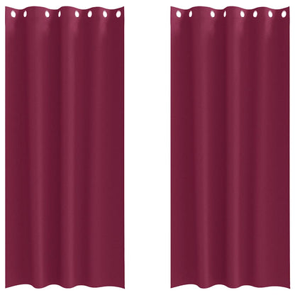 Cortinas opacas com cortinas Vinho Vermelho Poliéster