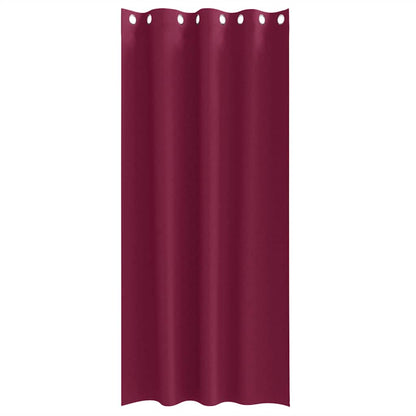 Cortinas opacas com cortinas Vinho Vermelho Poliéster