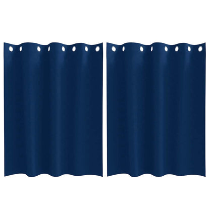 Cortinas opacas com cortinas Azul Escuro Poliéster