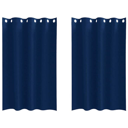 Cortinas opacas com cortinas Azul Escuro Poliéster
