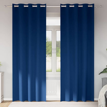 Cortinas opacas com cortinas Azul Escuro Poliéster