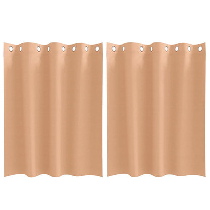 Cortinas opacas com cortinas Marrom Claro Poliéster