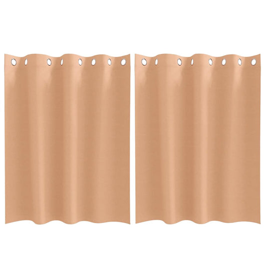 Cortinas opacas com cortinas Marrom Claro Poliéster