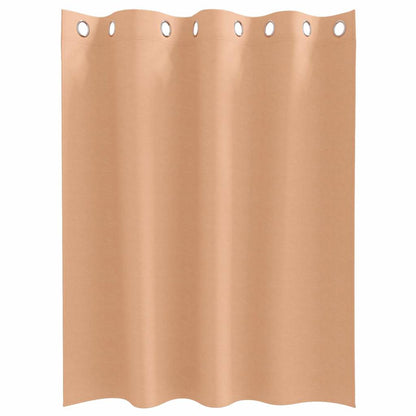Cortinas opacas com cortinas Marrom Claro Poliéster