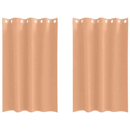Cortinas opacas com cortinas Marrom Claro Poliéster