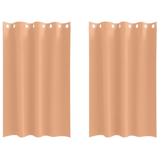 Cortinas opacas com cortinas Marrom Claro Poliéster