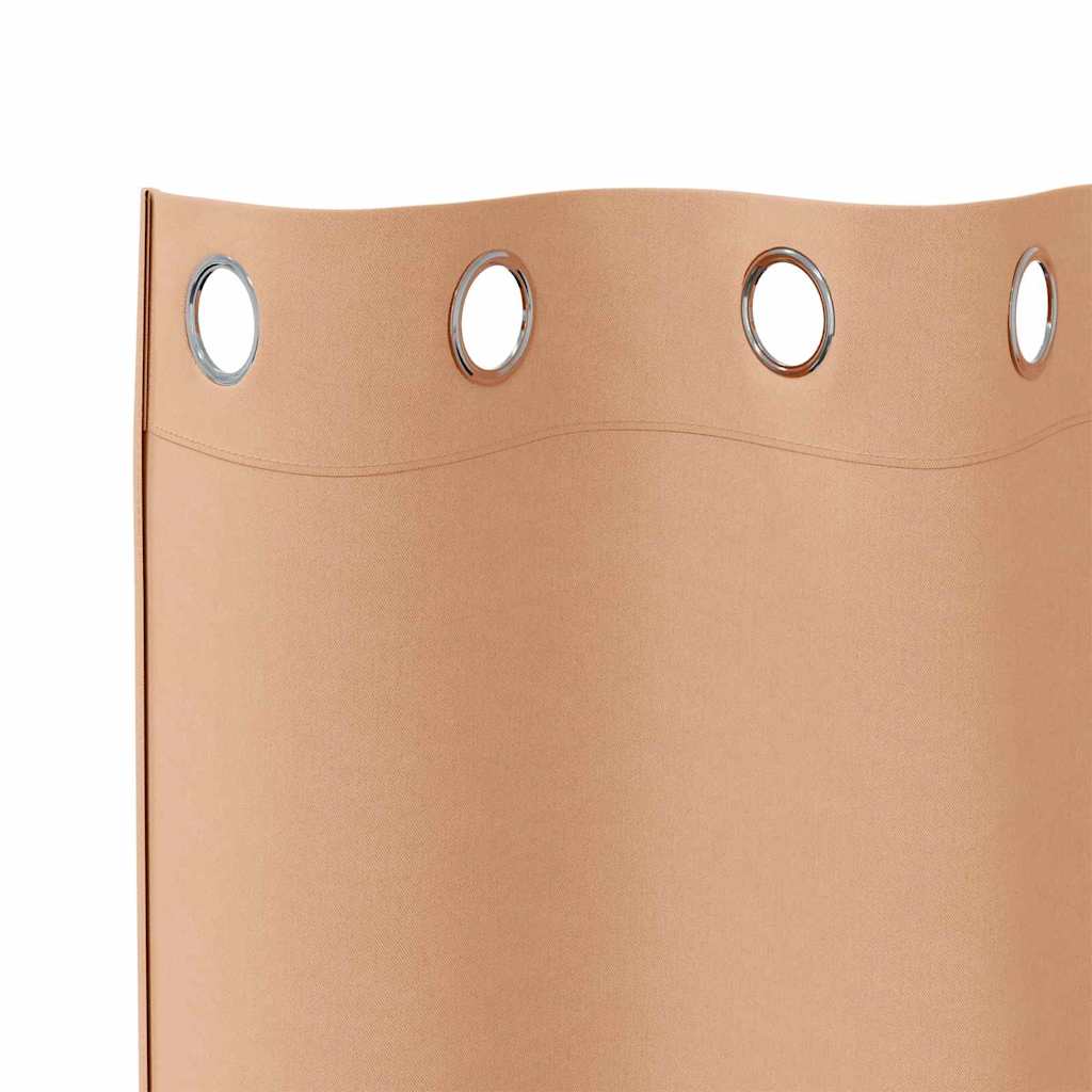Cortinas opacas com cortinas Marrom Claro Poliéster