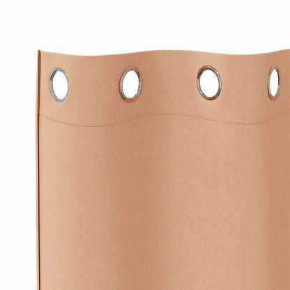 Cortinas opacas com cortinas Marrom Claro Poliéster