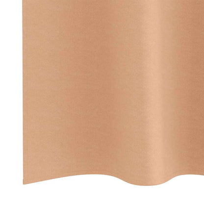 Cortinas opacas com cortinas Marrom Claro Poliéster