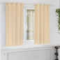 Cortinas opacas com cortinas Creme Poliéster