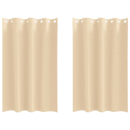 Cortinas opacas com cortinas Creme Poliéster