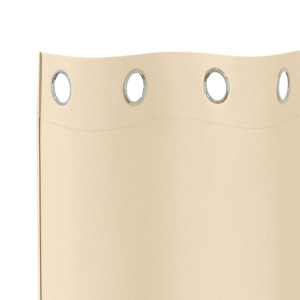 Cortinas opacas com cortinas Creme Poliéster
