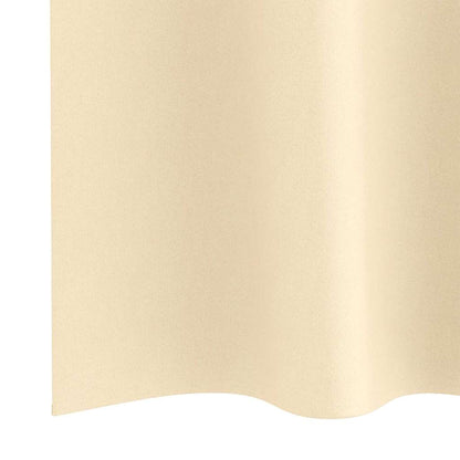 Cortinas opacas com cortinas Creme Poliéster