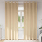 Cortinas opacas com cortinas Creme Poliéster