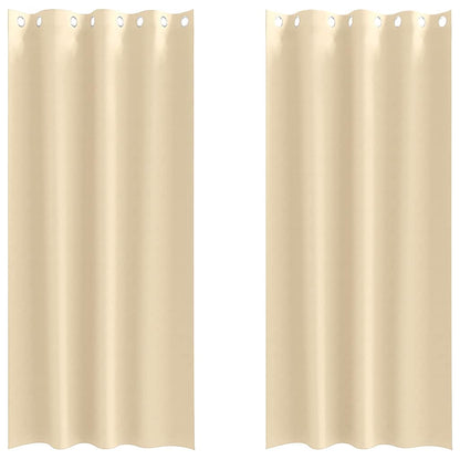 Cortinas opacas com cortinas Creme Poliéster