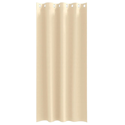 Cortinas opacas com cortinas Creme Poliéster