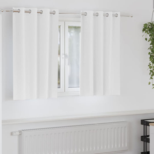 Cortinas opacas com cortinas Branco Puro Poliéster