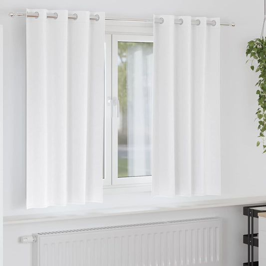 Cortinas opacas com cortinas Branco Puro Poliéster