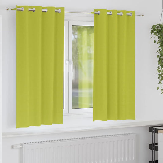 Cortinas opacas com cortinas Verde Poliéster