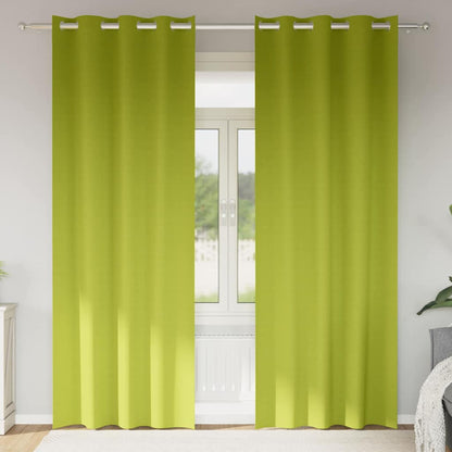 Cortinas opacas com cortinas Verde Poliéster