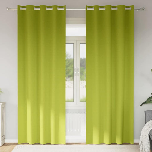Cortinas opacas com cortinas Verde Poliéster