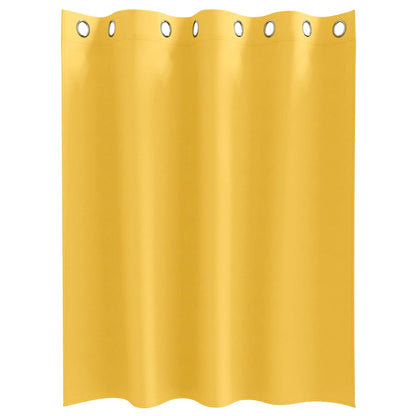 Cortinas opacas com cortinas Amarelo Mostarda Poliéster