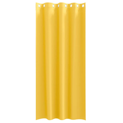 Cortinas opacas com cortinas Amarelo Mostarda Poliéster